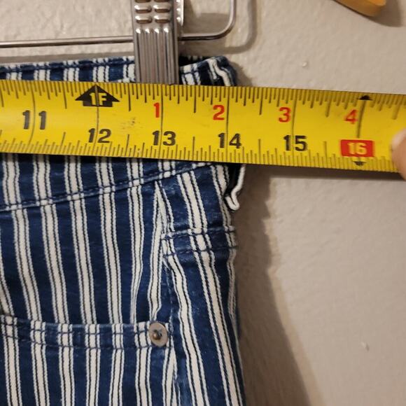 American‎ Eagle Hi-Rise Shortie Denim Jeans  Womens 4 Striped Stretch - Picture 6 of 10